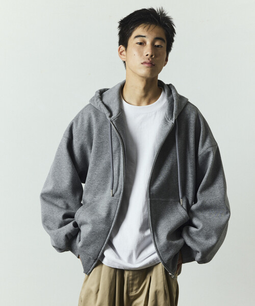 パーカー 限定展開 リラックスフィット ボンディング ジップアップ パーカー メンズ | FREAK'S STORE | 21