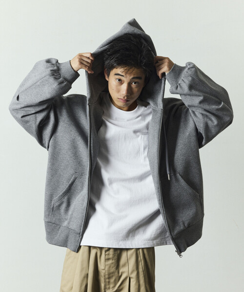 パーカー 限定展開 リラックスフィット ボンディング ジップアップ パーカー メンズ | FREAK'S STORE | 14