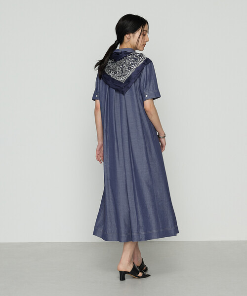 Gabardine K.T（ギャバジンK.T） ワンピース オトナシャンブレー 切替
