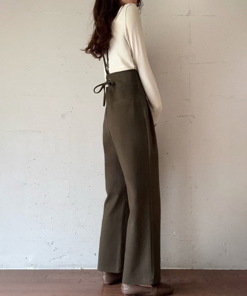 LAUIR（ラウアー） サロペット オーバーオール ハイウエストワイド