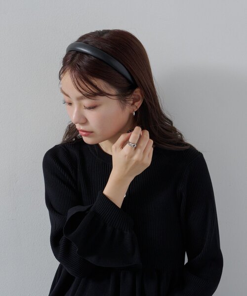 Kastane（カスタネ） カチューシャ 「fiw.」レザーカチューシャ