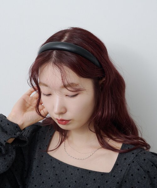 Kastane（カスタネ） カチューシャ 「fiw.」レザーカチューシャ