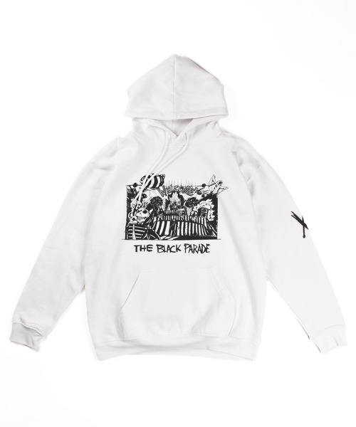 HYDE グッズ ホワイト パーカー M ういちの江戸川ナイスぅ〜っ！グッズ Type2 ジップアップパーカー 白