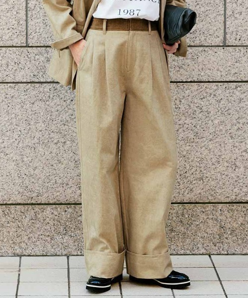 MEDE19F（メデジュウキュウ） ワイドパンツ チノパン ヴィンテージ