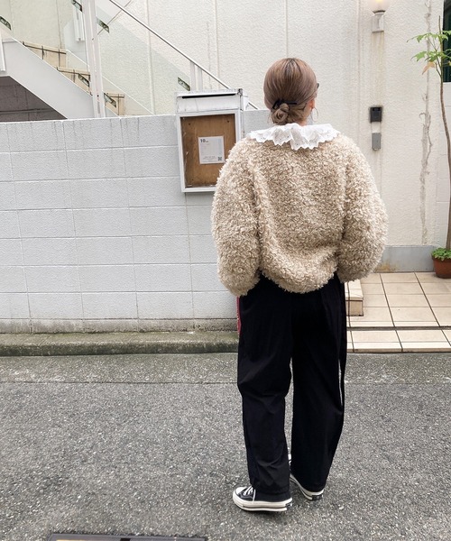 I-SOOK（アイスー） ノーカラーコート コート ウッドビーズノーカラー