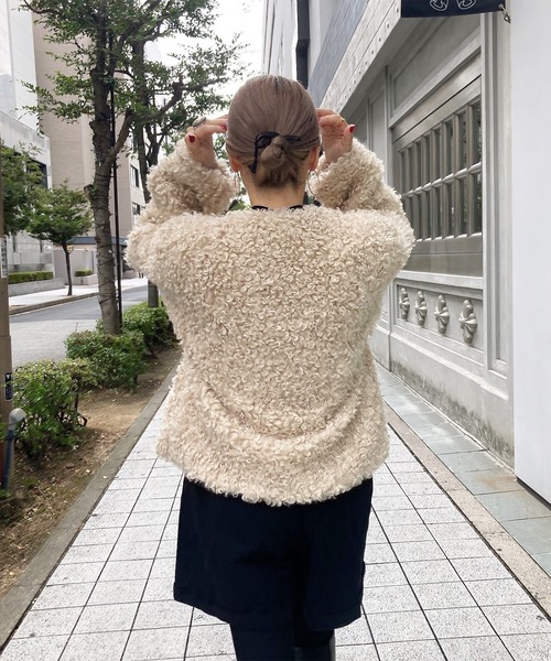 I-SOOK（アイスー） ノーカラーコート コート ウッドビーズノーカラー