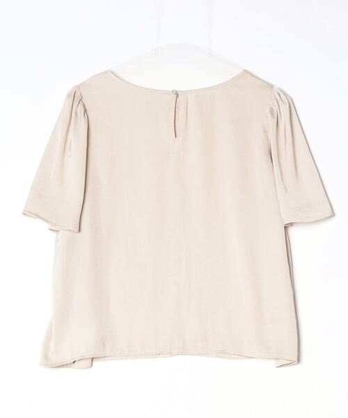 「NATURAL BEAUTY BASIC」 半袖ブラウス S ベージュ レディース_画像2