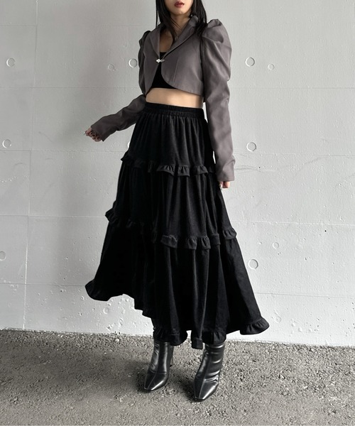 LVEU.（ラブユ） スカート 「LVEU.」フリルデザインフレアスカート