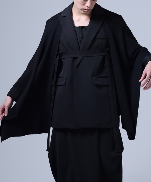 Ruze Drape knit poncho / ドレープ ニット ポンチョ メンズ