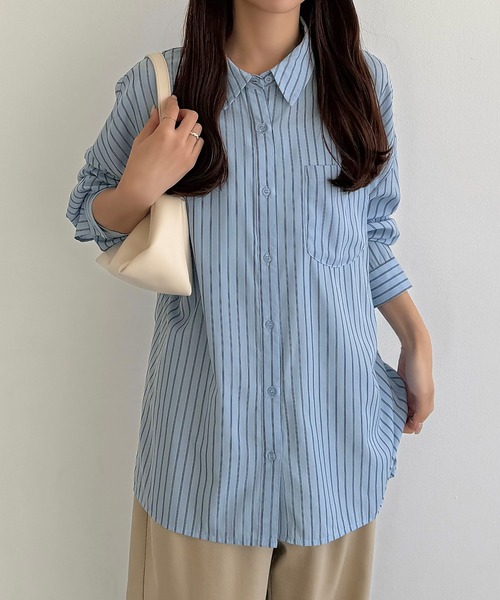 callautia（カラウティア） ブラウス シャツ バックスリットオーバー