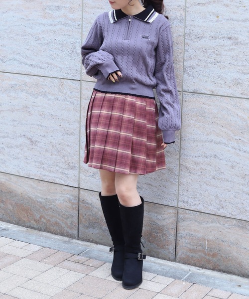 axes femme（アクシーズ ファム） ニット セーター レース×バイカラー