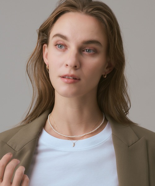 agete（アガット） ネックレス K10ダイヤモンドネックレス（0.04ct