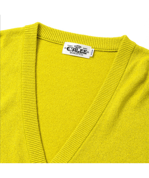 CALEE（キャリー） ニットカーディガン LARGE チャコールグレー メンズ