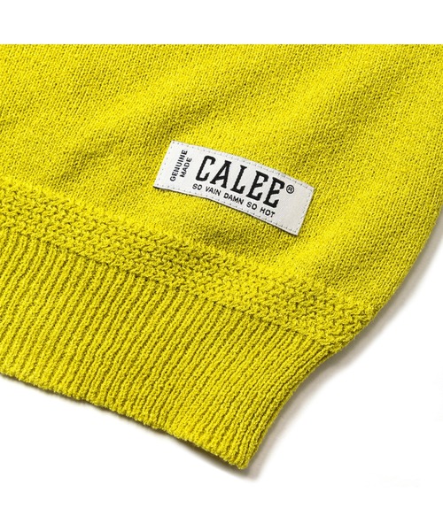 CALEE（キャリー） ニットカーディガン LARGE チャコールグレー メンズ