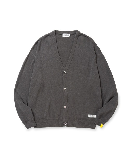 calee 【15SS】CALEEキャリーCOTTON RAYON CARDIGANカーディガン灰M 