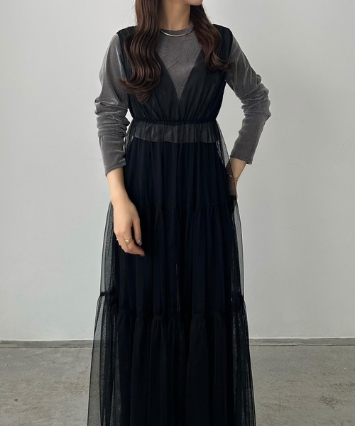 「callautia」 ノースリーブワンピース MEDIUM アイボリー レディース_画像4