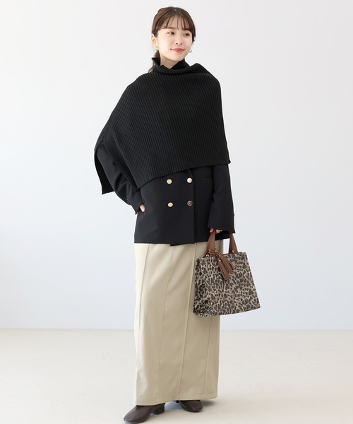 Aletta vita ネックウォーマー スヌード アンチピリングリブ編みケープ