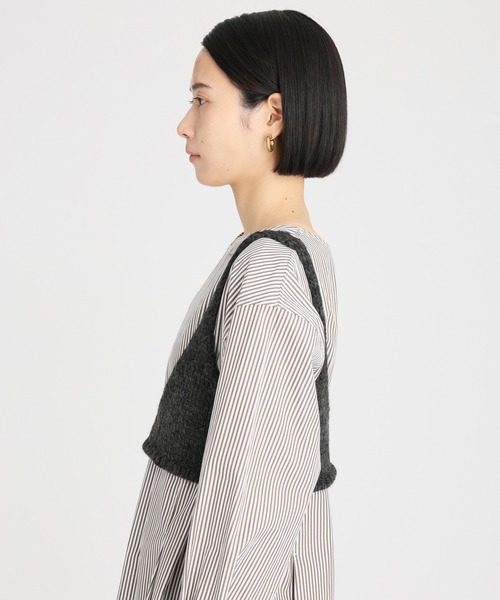 「PROTAGONISTA」 キャミソールニット フリー チャコール レディース_画像7