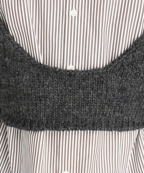 「PROTAGONISTA」 キャミソールニット フリー チャコール レディース_画像9