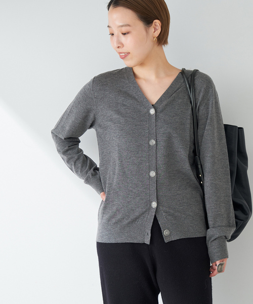 Plage floche rib カーディガン グレーB plage（プラージュ） ニットカーディガン FREE グレー レディース