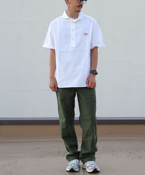Danton（ダントン） 半袖シャツ 40 ホワイト メンズ : ZOZOTOWN Yahoo