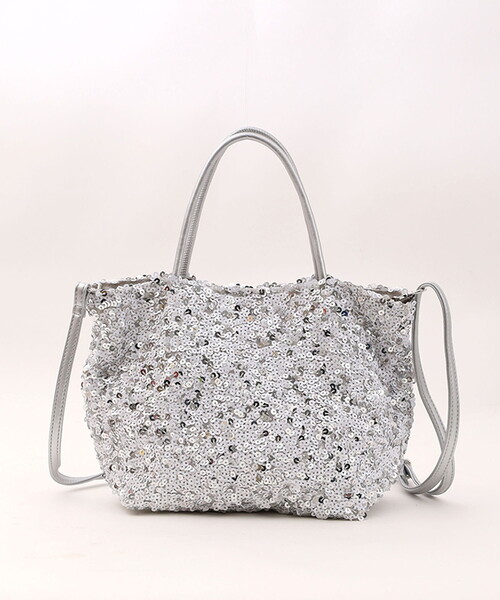 「COOCO」 2WAYバッグ FREE シルバー レディース_画像2