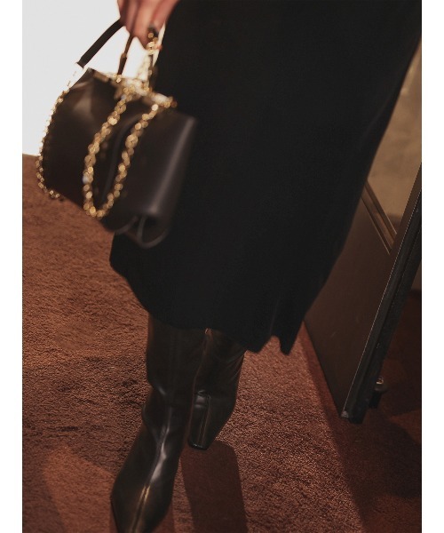 anuans（アニュアンス） ワンピース シアーコンビタイトワンピース