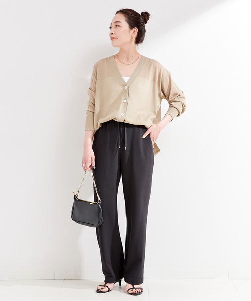 「B.C STOCK」 「Simplicite」イージーパンツ FREE ブラック レディース_画像3