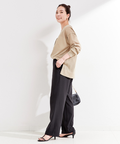 「B.C STOCK」 「Simplicite」イージーパンツ FREE ブラック レディース_画像4