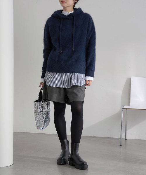 IENA（イエナ） パンツ ウォッシャブルサキソニーウールショートパンツ