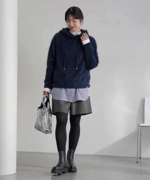 IENA（イエナ） パンツ ウォッシャブルサキソニーウールショートパンツ