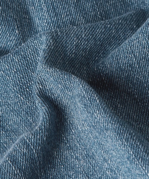 デニムジャケット gジャン Zip Coach Jacket/ヴィンテージライクウォッシュド加工デニムジップアップコーチジャケット/デニムブルゾンの画像