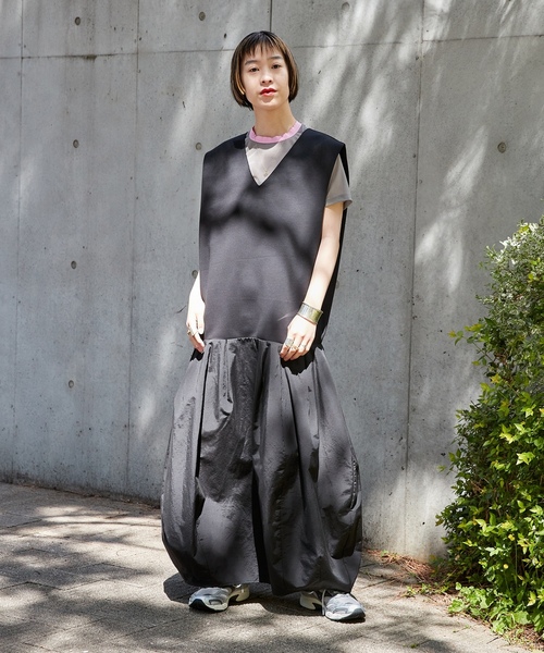 【R036omです】 CITYSHOP（シティショップ） ドッキングワンピース 36 ブラック