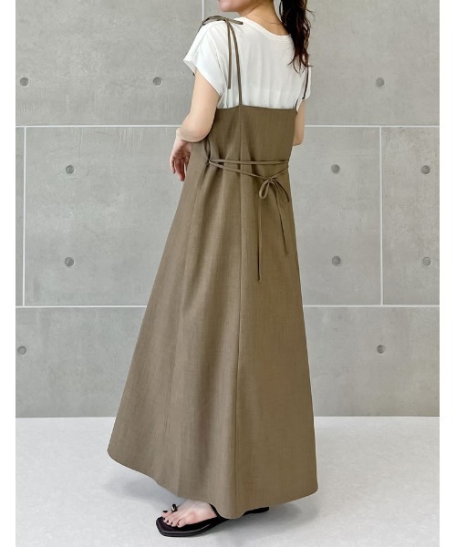 「Re:EDIT」 キャミソールワンピース MEDIUM ブラック レディース_画像5