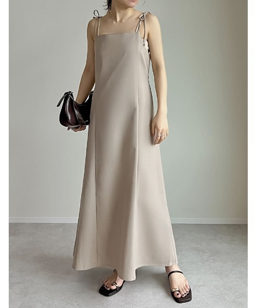 「Re:EDIT」 キャミソールワンピース MEDIUM ブラック レディース_画像7