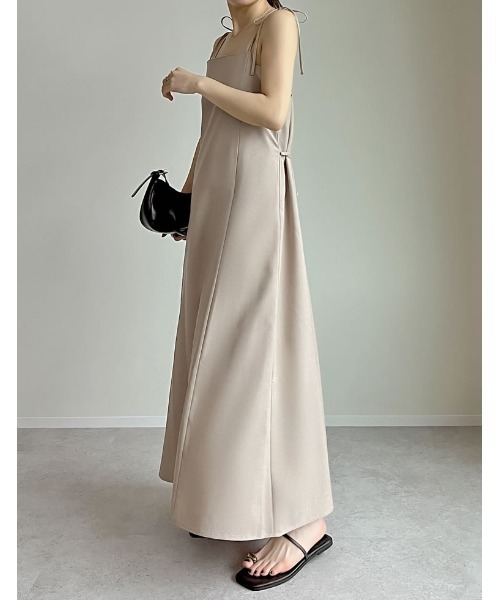 「Re:EDIT」 キャミソールワンピース MEDIUM ブラック レディース_画像8