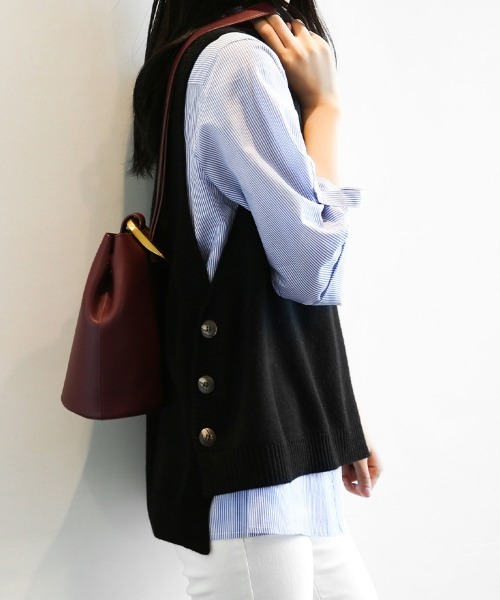 「Miniministore」 ニットベスト X-LARGE ブルー レディース_画像2