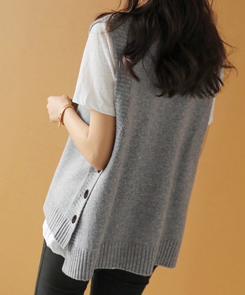 「Miniministore」 ニットベスト X-LARGE ブルー レディース_画像7