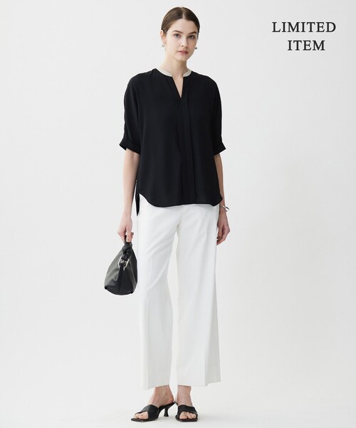 「ICB」 半袖ブラウス SMALL ブラック レディース_画像5