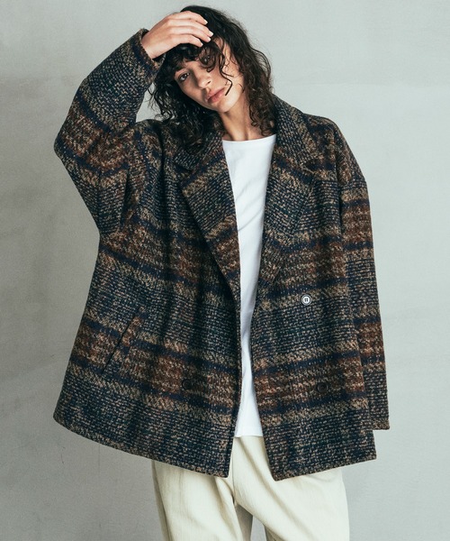 「Revo.」 ピーコート 1 ブラウン メンズ_画像2