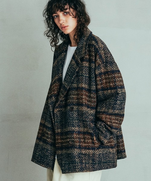 「Revo.」 ピーコート 1 ブラウン メンズ_画像9