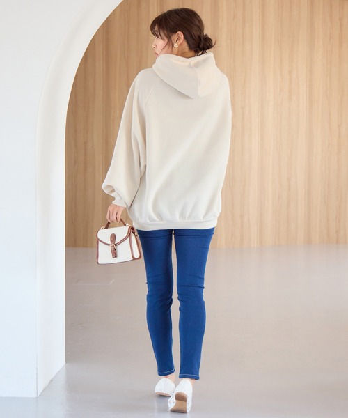 「alotta」 プルオーバーパーカー LL スモークピンク レディース_画像6