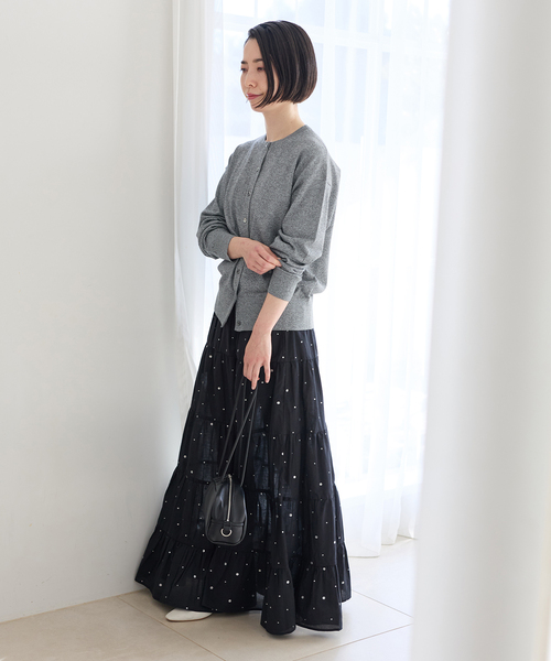 カーディガン 「新色あり/追加2」LEVITAロングスリーブカーディガン レディースの画像