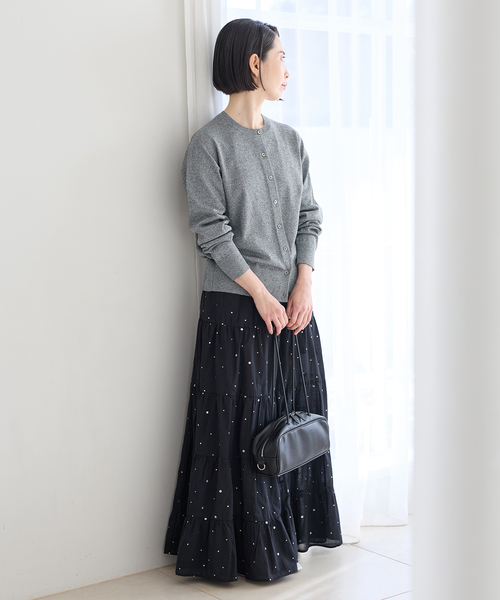 カーディガン 「新色あり/追加2」LEVITAロングスリーブカーディガン レディースの画像