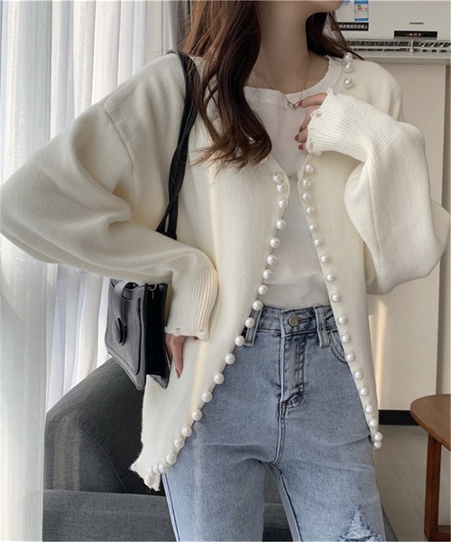 「MAISON DE THERESE」 ニットカーディガン FREE ブラック レディース_画像3