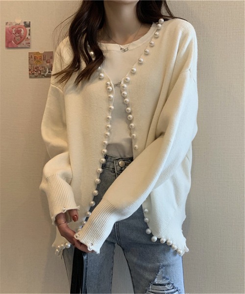 「MAISON DE THERESE」 ニットカーディガン FREE ブラック レディース_画像4