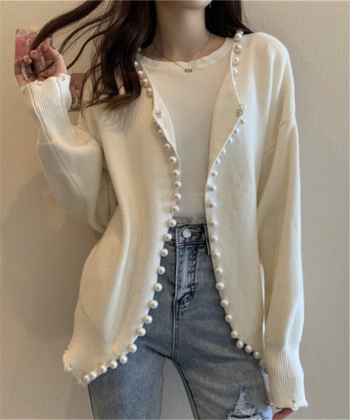 「MAISON DE THERESE」 ニットカーディガン FREE ブラック レディース_画像5