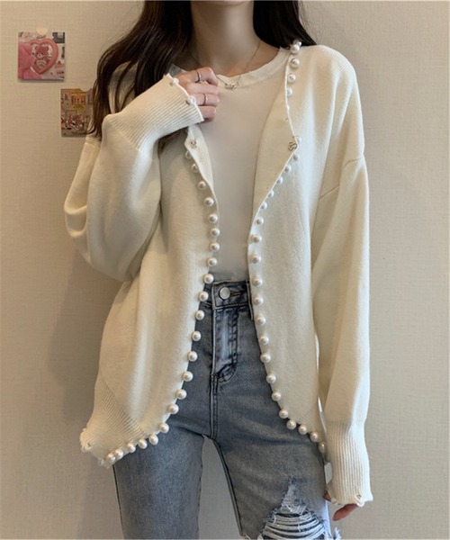 「MAISON DE THERESE」 ニットカーディガン FREE ブラック レディース_画像8