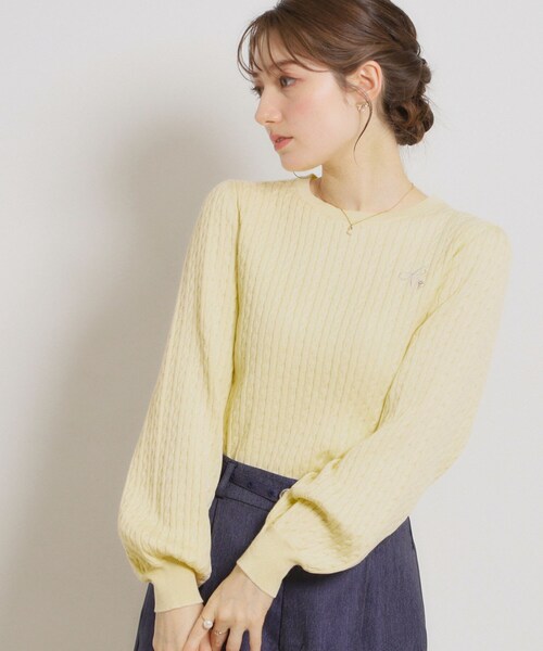 Choodessny ケーブルニットセーター L Couture Brooch（クチュール ブローチ） ニット セーター 「洗える