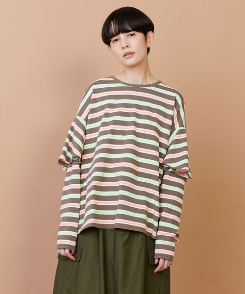 FRAPBOIS（フラボア） tシャツ サーフェスボーダー カットソー